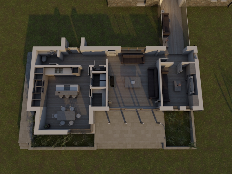 Stone barn conversion, new build